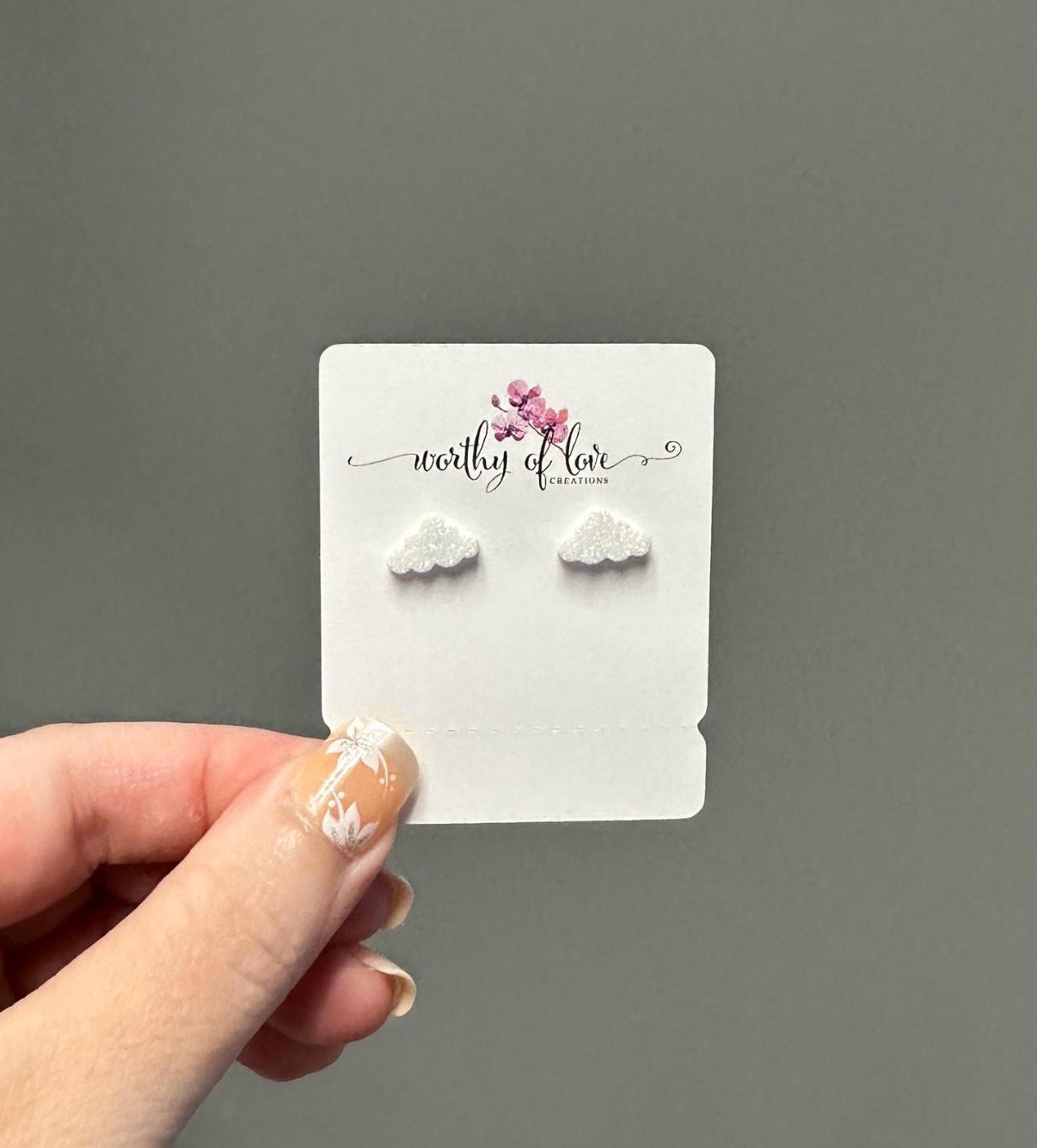 cloud earrings fire opal stainless steel stud earrings