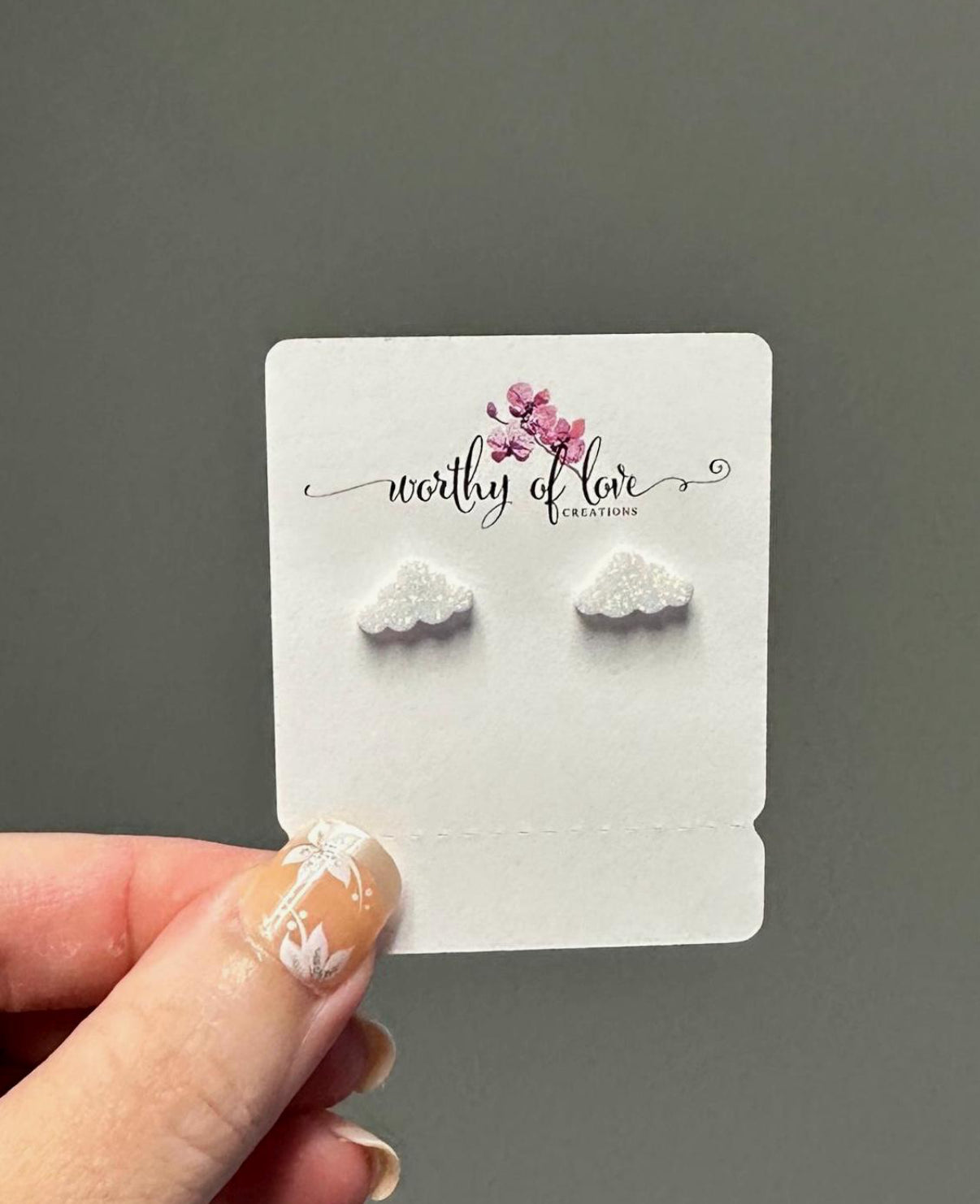 cloud earrings fire opal stainless steel stud earrings