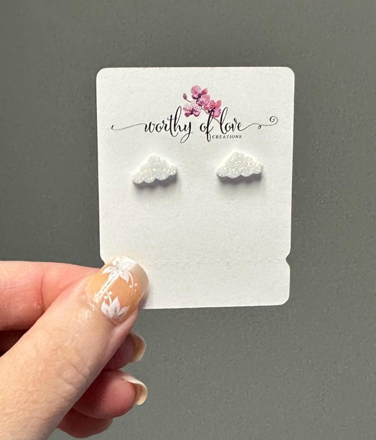 cloud earrings fire opal stainless steel stud earrings