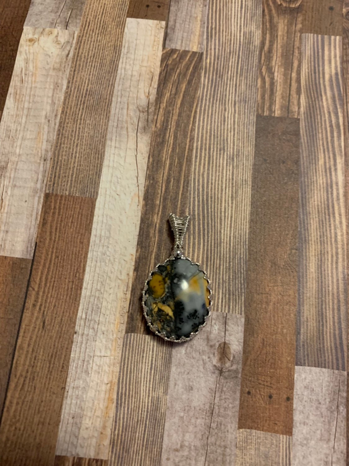 Maligano jasper sterling silver pendant