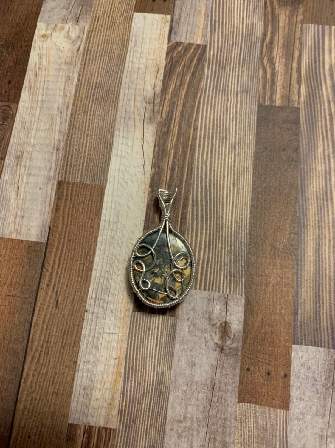 Maligano jasper sterling silver pendant