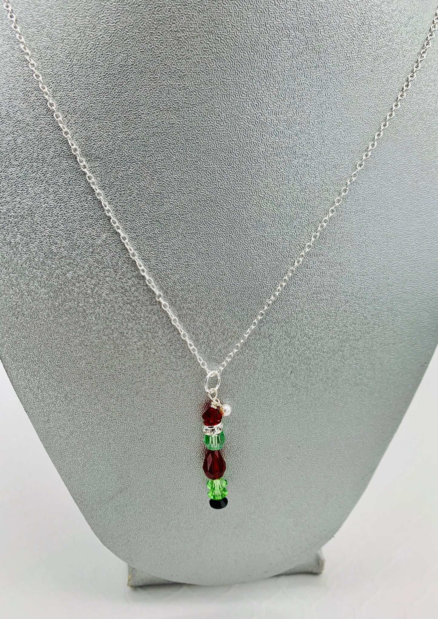 Mean one Crystal sterling silver pendant necklace SEE VIDEO