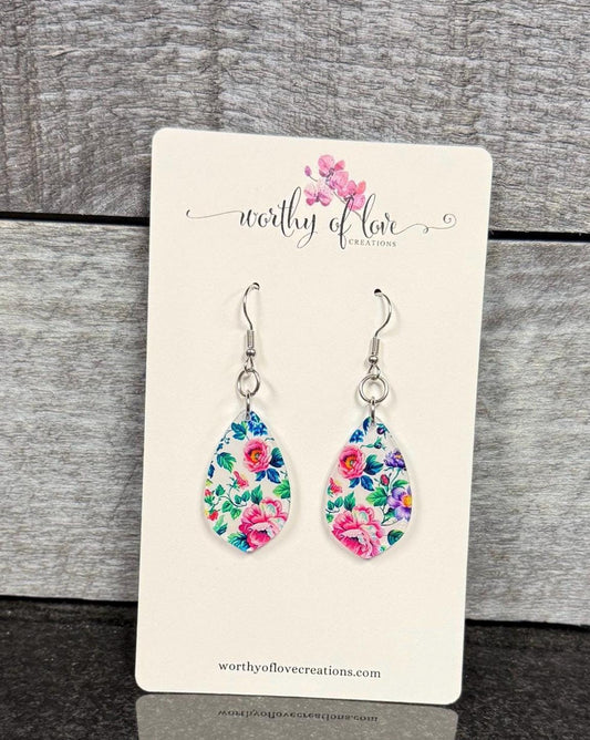 Spring delight earrings, floral earrings