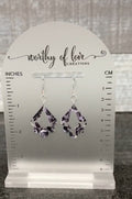 Black Rose Scalloped dangle drop earrings