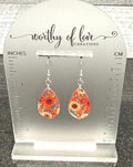 Sunflower Earrings stainless steel and acrylic