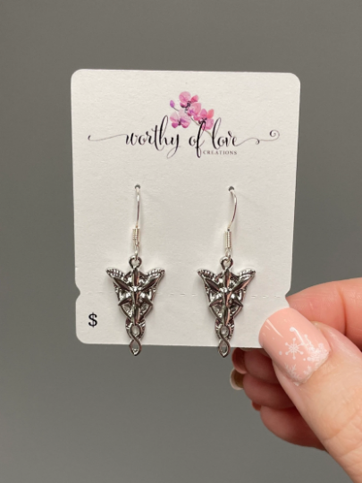 Eleven Queen earrings sterling silver plated