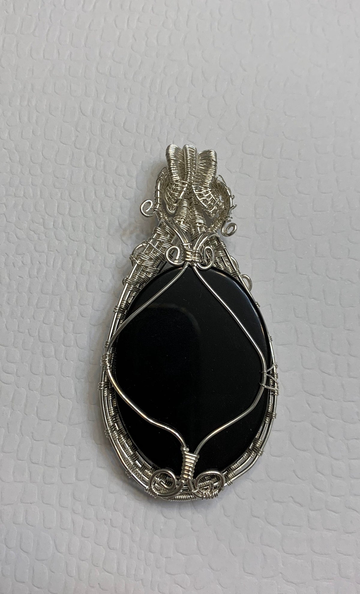 Black Onxy sterling silver pendant