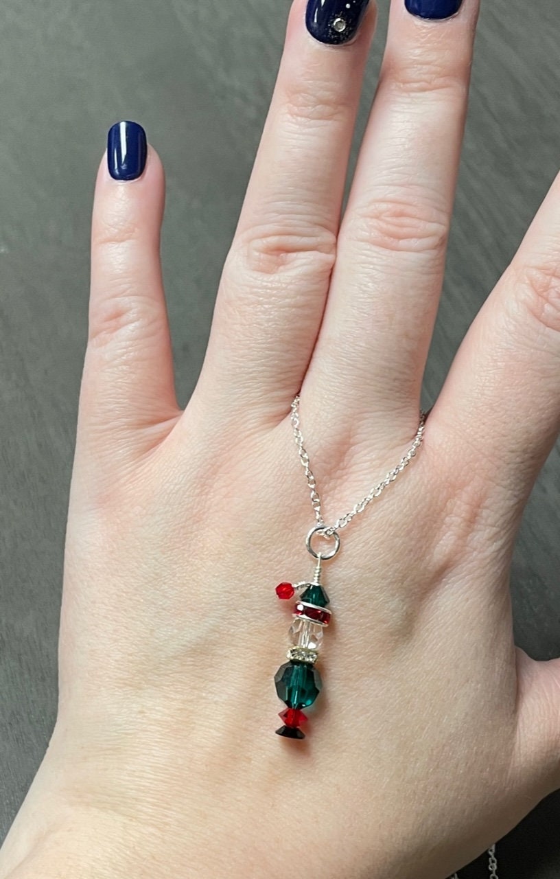 Swarovski Crystal Christmas Elf Necklace