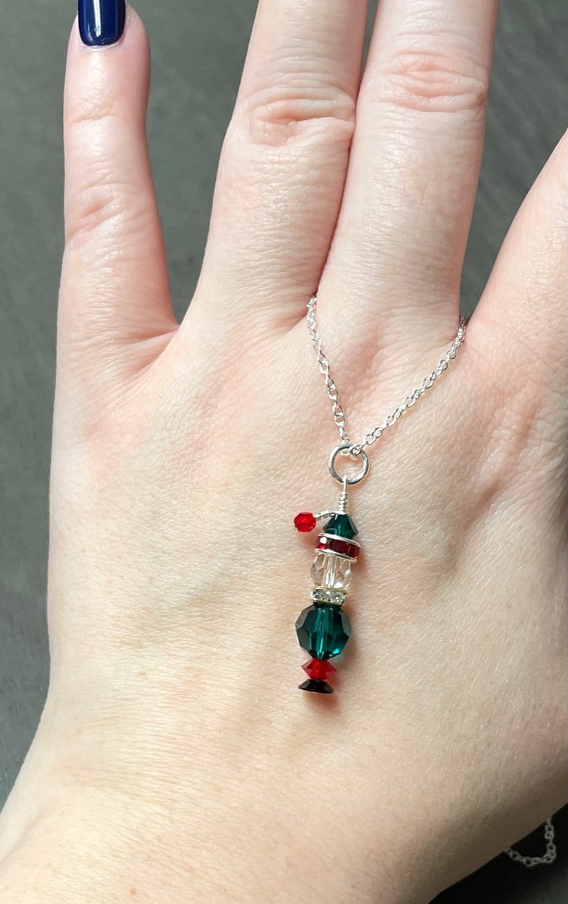 Swarovski Crystal Christmas Elf Necklace
