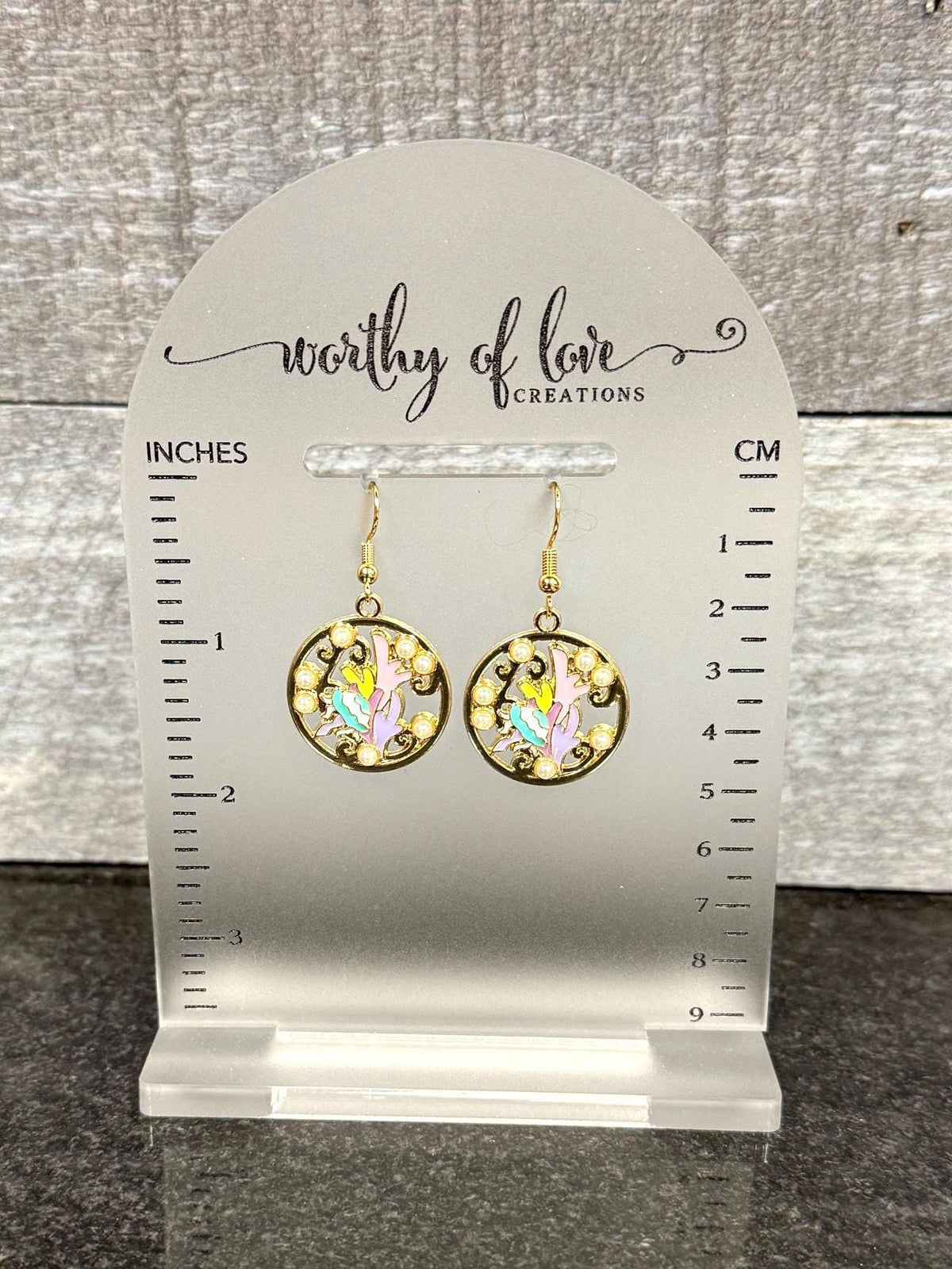 Jellyfish & Coral Earrings: Ocean Life Jewelry