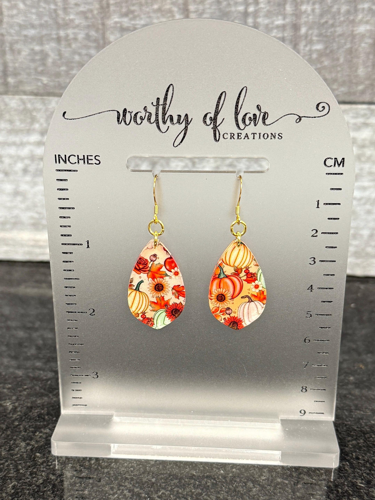 Autumn Harvest Earrings, Stainless Steel gold or silver Sunflower & Leaf jewelry