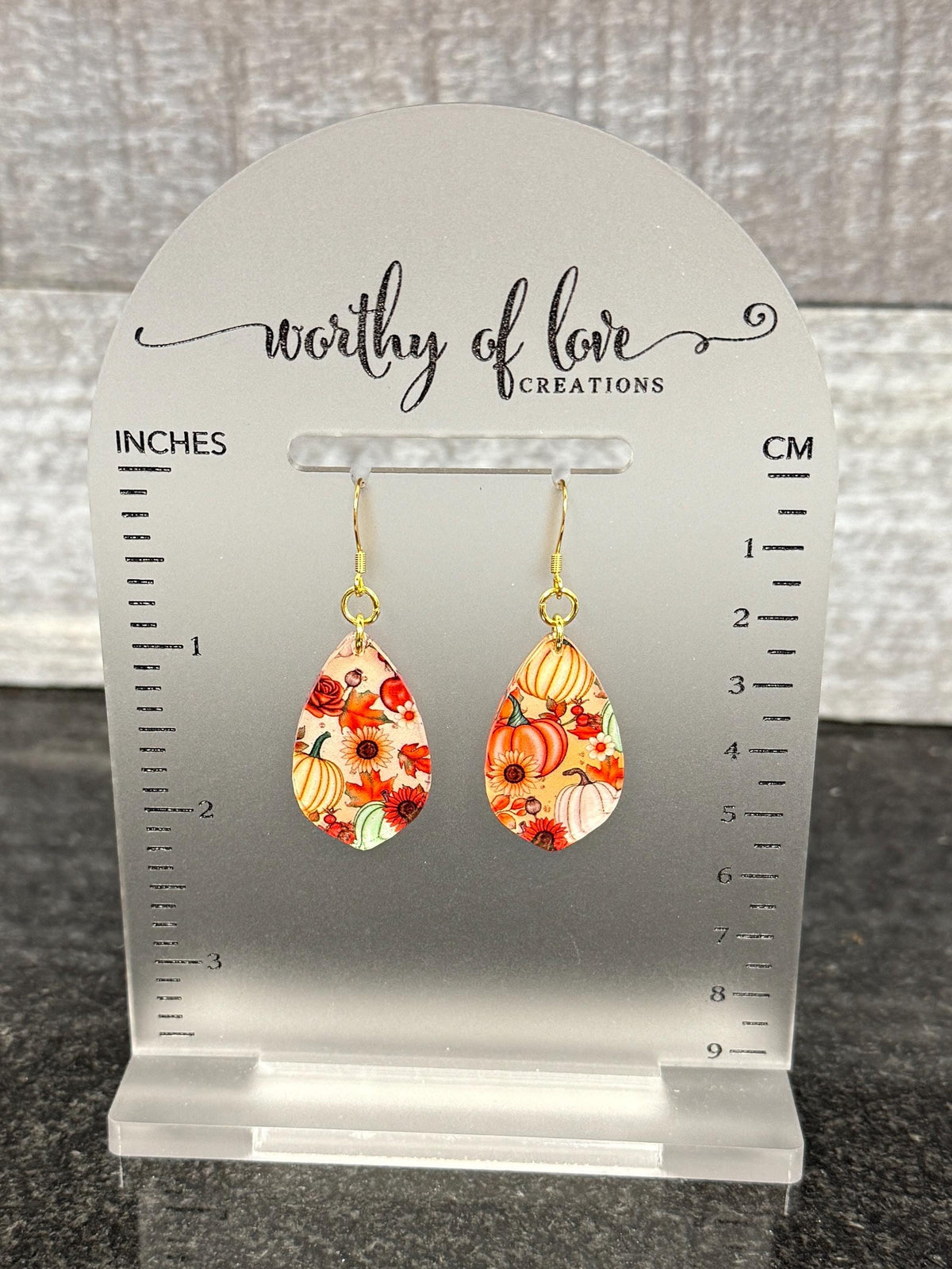 Autumn Harvest Earrings, Stainless Steel gold or silver Sunflower & Leaf jewelry