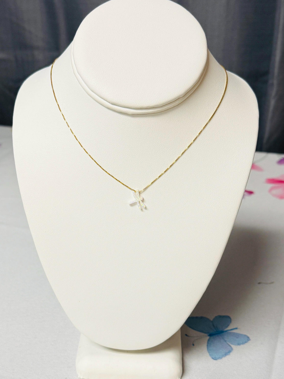 Dragonfly Fire Opal necklace with 18k gold filled chain