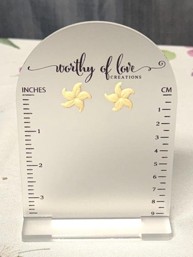 Gold Plated Brass Starfish Earrings – Plastic Components