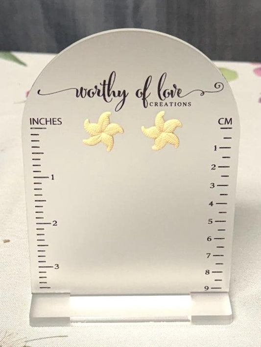 Gold Plated Brass Starfish Earrings – Plastic Components