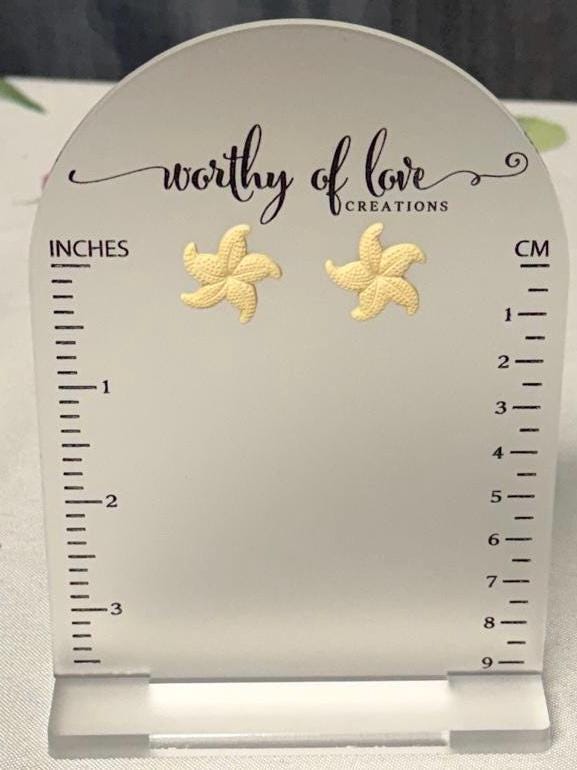 Gold Plated Brass Starfish Earrings – Plastic Components
