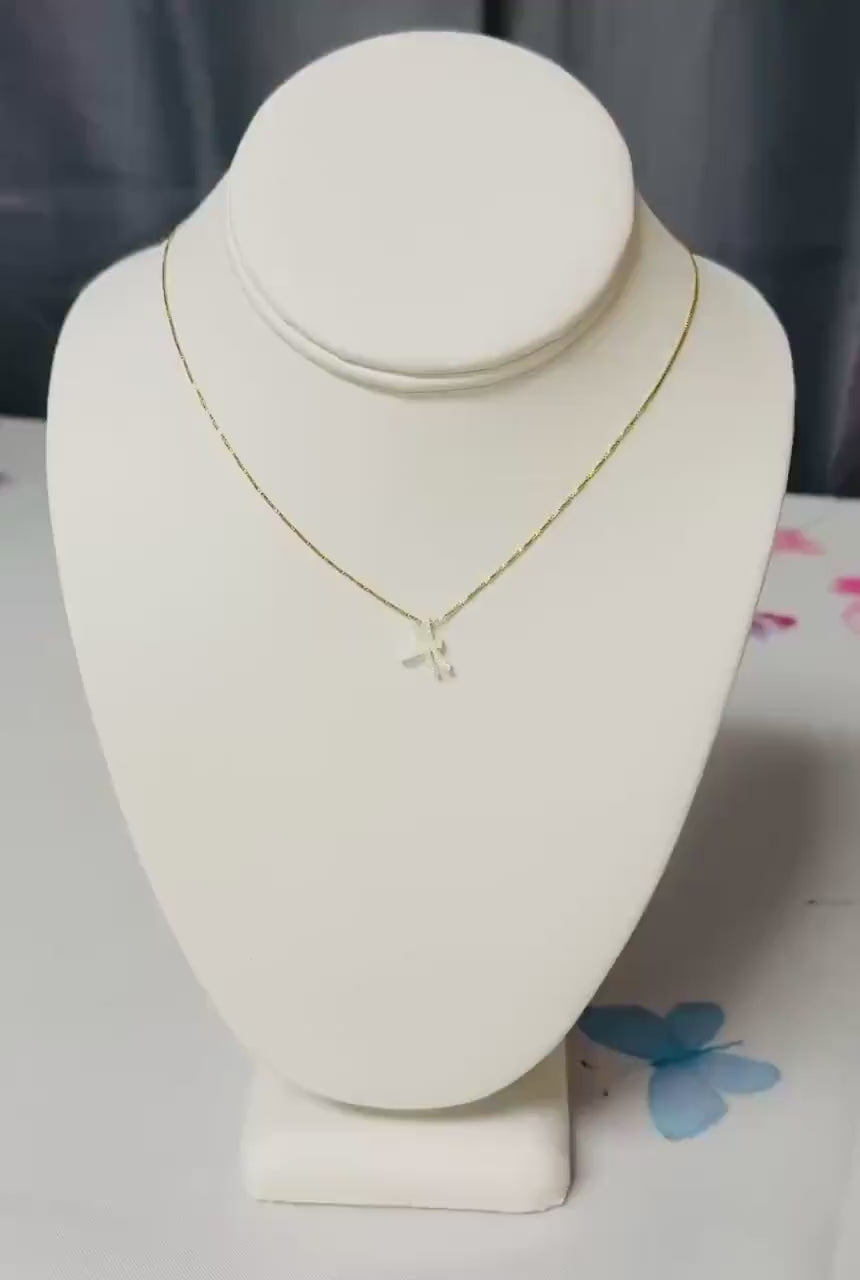 Dragonfly Fire Opal necklace with 18k gold filled chain