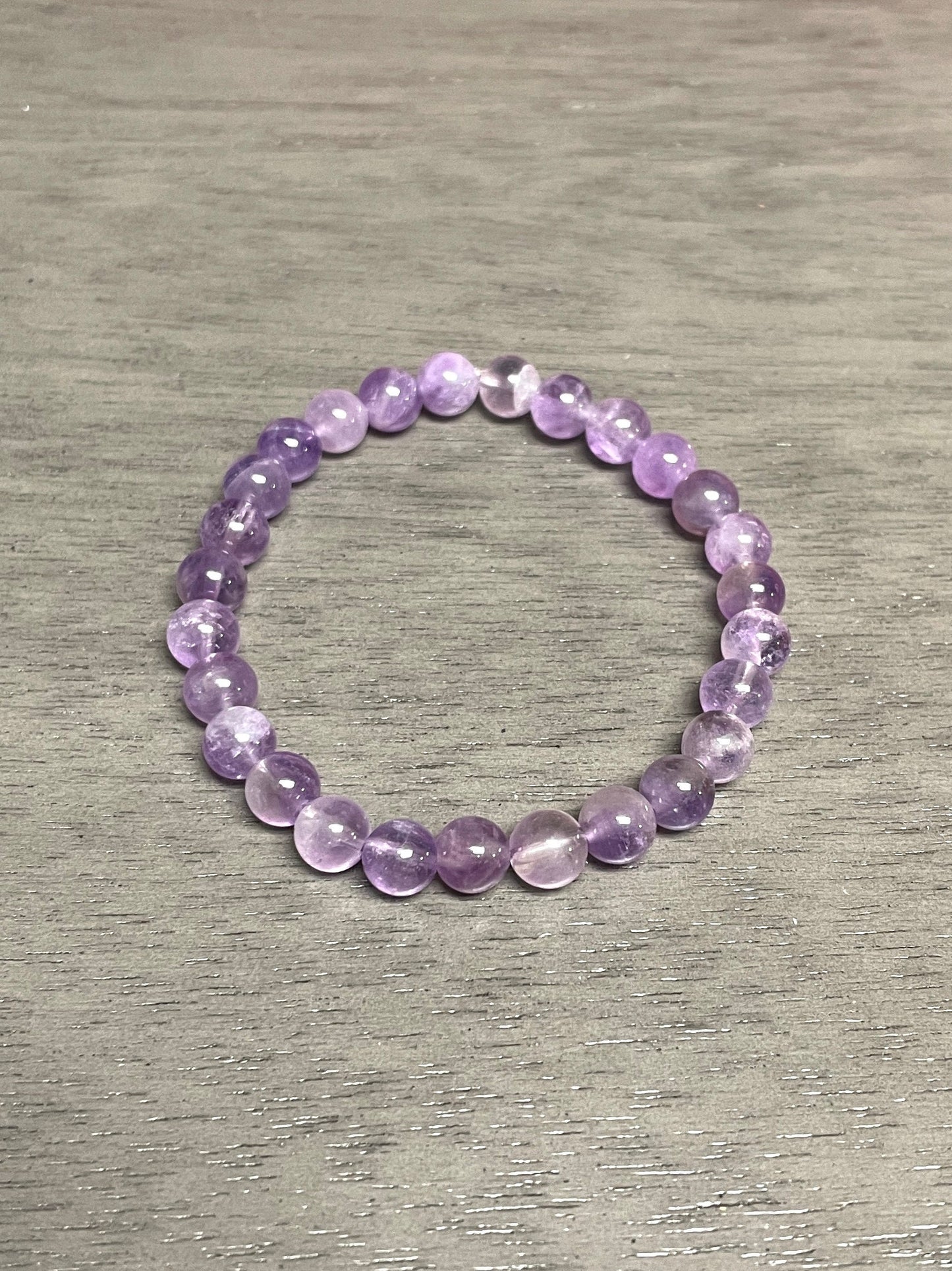 Amethyst gemstone stretch bracelet