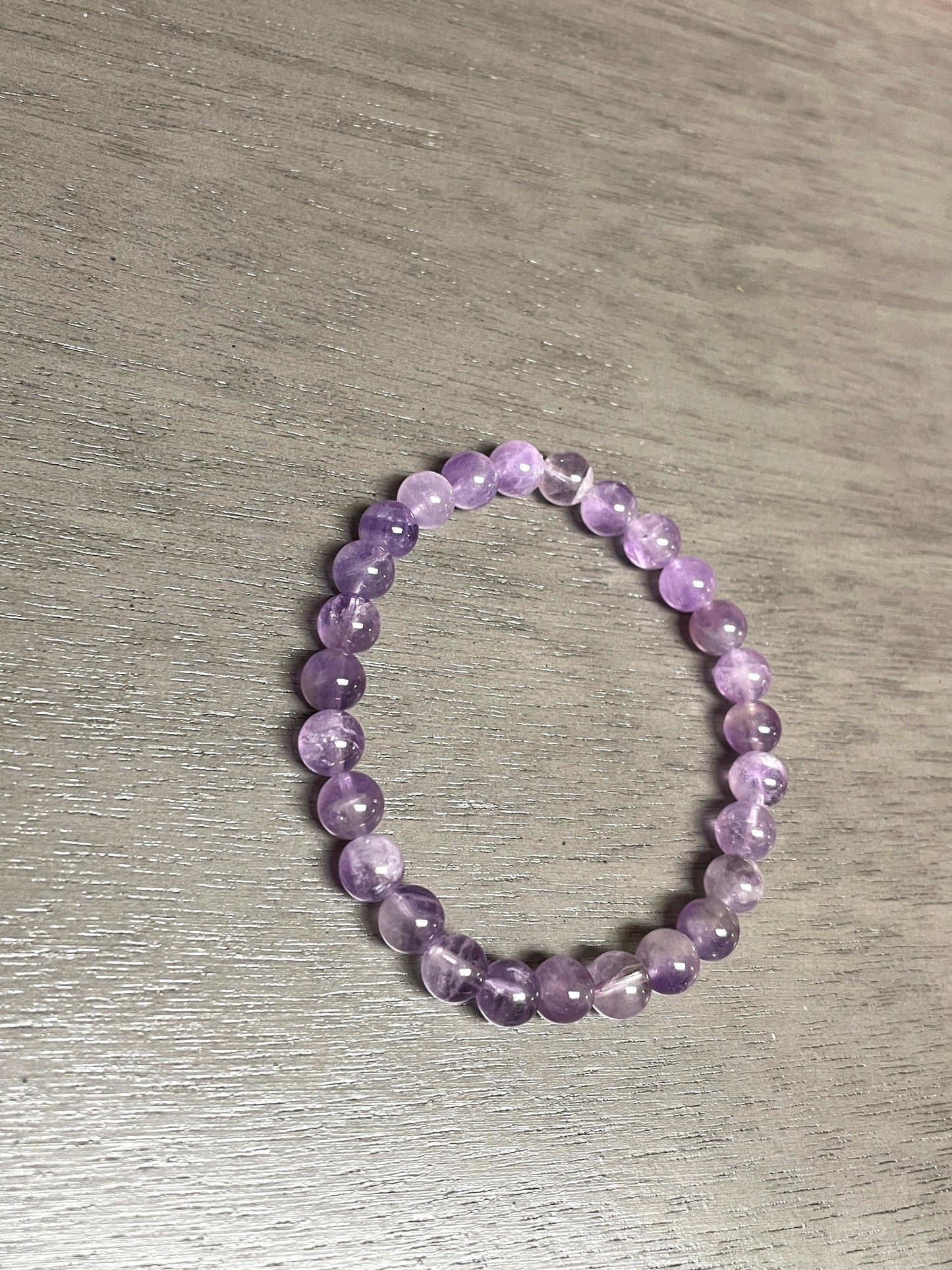 Amethyst gemstone stretch bracelet