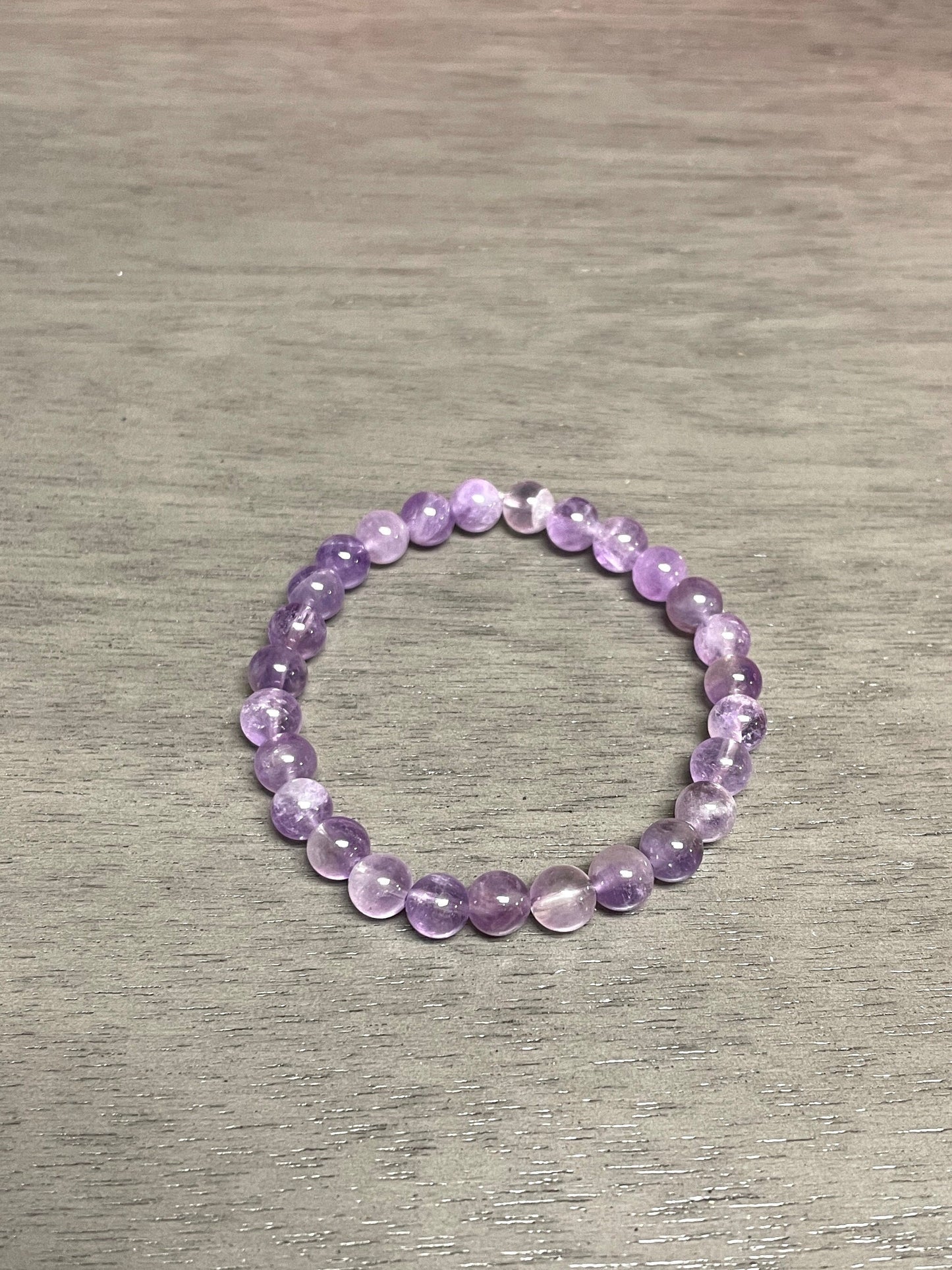 Amethyst gemstone stretch bracelet